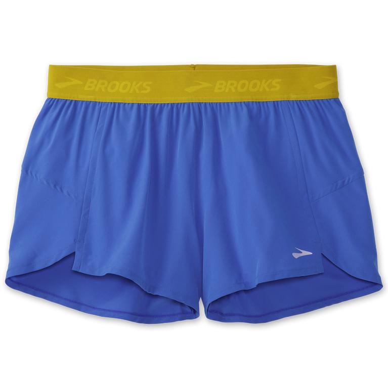 Brooks Chaser 3" Womens Running Shorts - Bluetiful/Golden Hour - Indonesia (JXUF-96743)